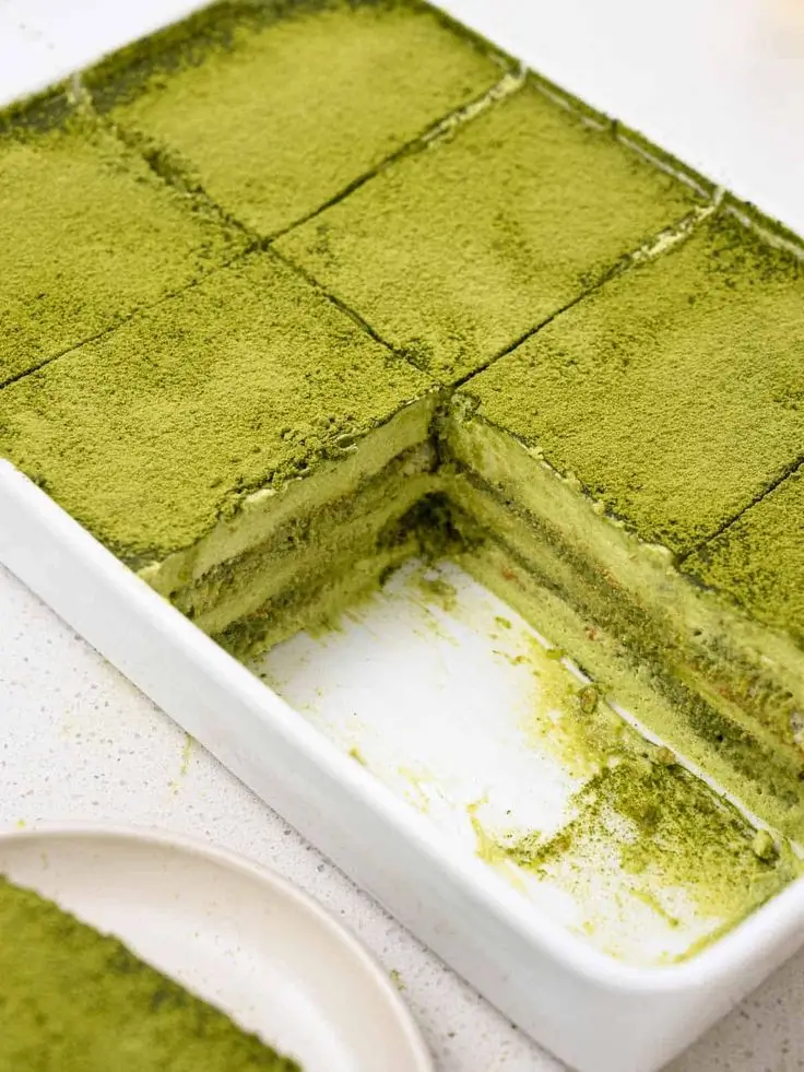 green matcha tiramisu